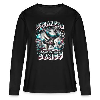 Breakdance B-boy Briser les limites - T-shirt manches longues Premium bio Femme - noir - Devant - Julia (174cm)