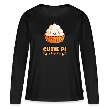 Pumpkin Pie Cutie Pie - Women's Premium Organic Long Sleeve Shirt - black - Front - Julia (174cm)