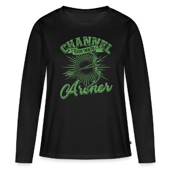 Archery Channel your inner archer - Women's Premium Organic Long Sleeve Shirt - black - Front - Julia (174cm)