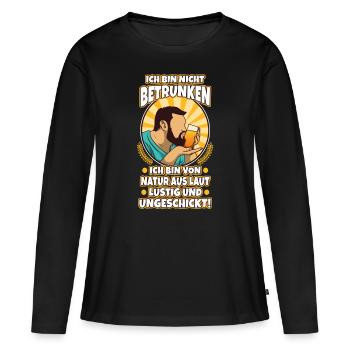 Je ne suis pas ivre, la nature bruyante, drôle et - T-shirt manches longues Premium bio Femme - noir - Devant - Julia (174cm)