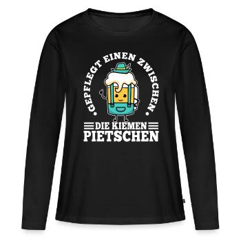 Vous fouetter entre les branchies de manière soignée - T-shirt manches longues Premium bio Femme - noir - Devant - Julia (174cm)
