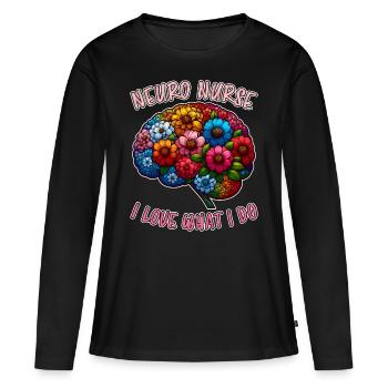 Neuro Nurse Nurse Neurology Gift - Women's Premium Organic Long Sleeve Shirt - black - Front - Julia (174cm)