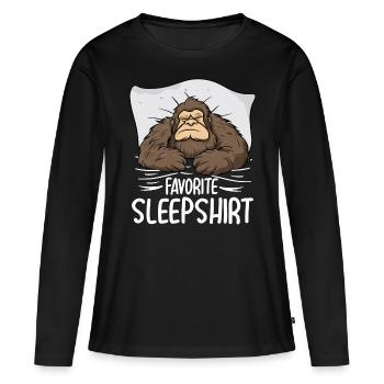 Bigfoot Chemise de nuit préférée - T-shirt manches longues Premium bio Femme - noir - Devant - Julia (174cm)