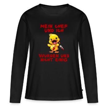 and I couldn't agree - duck knife - Women's Premium Organic Long Sleeve Shirt - black - Front - Julia (174cm)