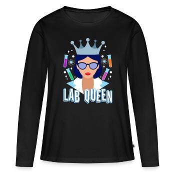 Reine du labo - T-shirt manches longues Premium bio Femme - noir - Devant - Julia (174cm)