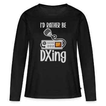 Ham Radio Amateur Radio Amateur Radio - T-shirt manches longues Premium bio Femme - noir - Devant - Julia (174cm)