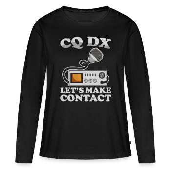 Ham Radio Amateur Radio Amateur Radio - T-shirt manches longues Premium bio Femme - noir - Devant - Julia (174cm)