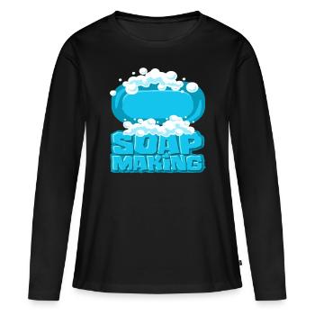 Instructions pour la fabrication du savon - T-shirt manches longues Premium bio Femme - noir - Devant - Julia (174cm)