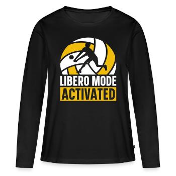 Volleyball Libero - Women's Premium Organic Long Sleeve Shirt - black - Front - Julia (174cm)