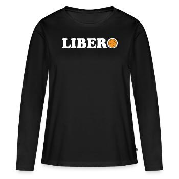 Volleyball Libero - Women's Premium Organic Long Sleeve Shirt - black - Front - Julia (174cm)