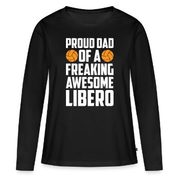 Volleyball Libero - Women's Premium Organic Long Sleeve Shirt - black - Front - Julia (174cm)