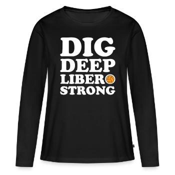 Volleyball Libero - Women's Premium Organic Long Sleeve Shirt - black - Front - Julia (174cm)