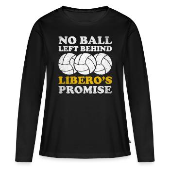 Volleyball Libero - Women's Premium Organic Long Sleeve Shirt - black - Front - Julia (174cm)