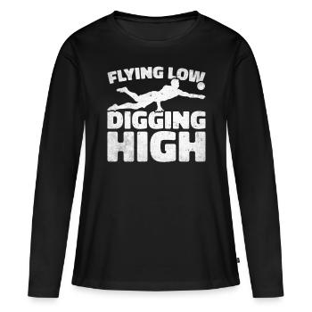 Volleyball Libero - Women's Premium Organic Long Sleeve Shirt - black - Front - Julia (174cm)