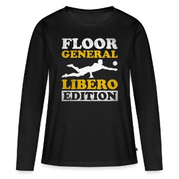 Volleyball Libero - Women's Premium Organic Long Sleeve Shirt - black - Front - Julia (174cm)