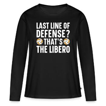 Volleyball Libero - Women's Premium Organic Long Sleeve Shirt - black - Front - Julia (174cm)