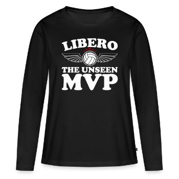 Volleyball Libero - Women's Premium Organic Long Sleeve Shirt - black - Front - Julia (174cm)