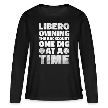 Volleyball Libero - Women's Premium Organic Long Sleeve Shirt - black - Front - Julia (174cm)
