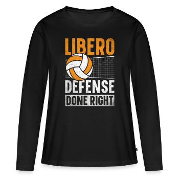 Volleyball Libero - Women's Premium Organic Long Sleeve Shirt - black - Front - Julia (174cm)
