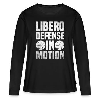 Volleyball Libero - Women's Premium Organic Long Sleeve Shirt - black - Front - Julia (174cm)