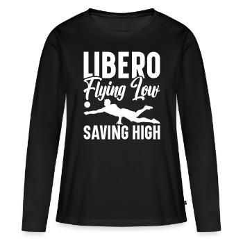 Volleyball Libero - Women's Premium Organic Long Sleeve Shirt - black - Front - Julia (174cm)