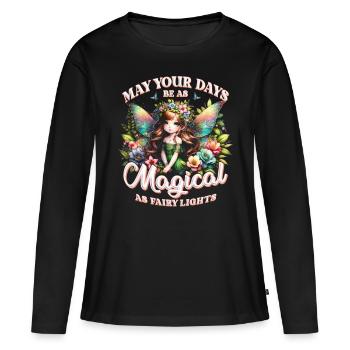 Fee Fairy Fairycore - Women's Premium Organic Long Sleeve Shirt - black - Front - Julia (174cm)