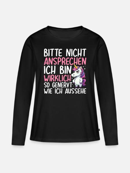Please don't talk to me I'm really so annoyed - Women's Premium Organic Long Sleeve Shirt - black