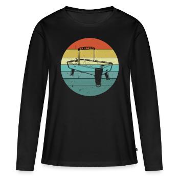 Bâton de Air Hockey Air Hockey - T-shirt manches longues Premium bio Femme - noir - Devant - Julia (174cm)
