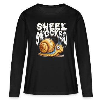 escargots escargots entomologiste coquille choquée - T-shirt manches longues Premium bio Femme - noir - Devant - Julia (174cm)