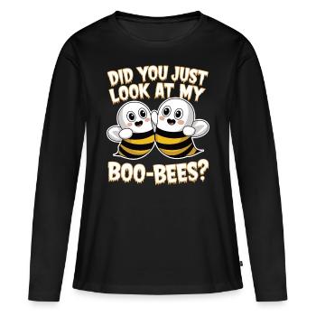 Boo-Bees : amusant et unique - T-shirt manches longues Premium bio Femme - noir - Devant - Julia (174cm)