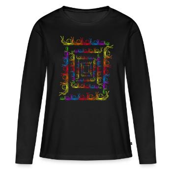 Rainbow Snails LGBT Snail Shell - Women's Premium Organic Long Sleeve Shirt - black - Front - Julia (174cm)