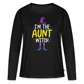 I'm the Aunt Witch - Women's Premium Organic Long Sleeve Shirt - black - Front - Julia (174cm)