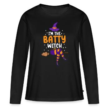 Je suis la sorcière battue - T-shirt manches longues Premium bio Femme - noir - Devant - Julia (174cm)