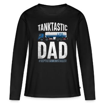 Technicien de fosse septique Installateur de système d’égout - T-shirt manches longues Premium bio Femme - noir - Devant - Julia (174cm)