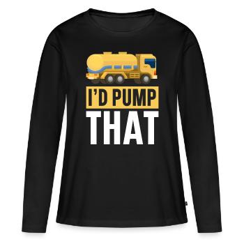 Technicien de fosse septique Installateur de système d’égout - T-shirt manches longues Premium bio Femme - noir - Devant - Julia (174cm)