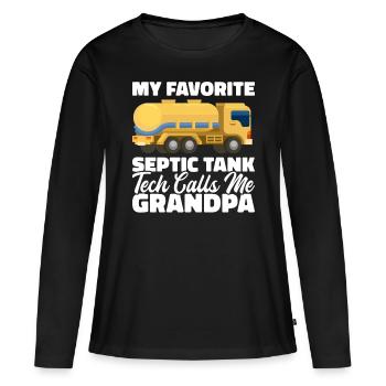 Technicien de fosse septique Installateur de système d’égout - T-shirt manches longues Premium bio Femme - noir - Devant - Julia (174cm)