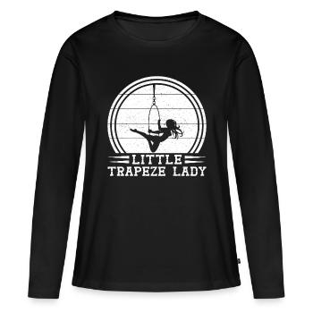 Cirque Graphique Petit Trapèze Dame Cirque Cadeaux - T-shirt manches longues Premium bio Femme - noir - Devant - Julia (174cm)