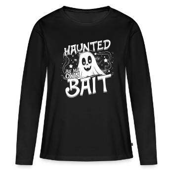 Appât fantôme Halloween Parapsychologie - T-shirt manches longues Premium bio Femme - noir - Devant - Julia (174cm)