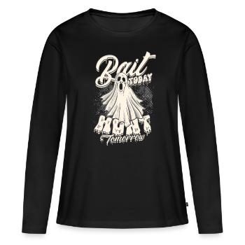 Appât fantôme aujourd’hui Chasse demain - T-shirt manches longues Premium bio Femme - noir - Devant - Julia (174cm)