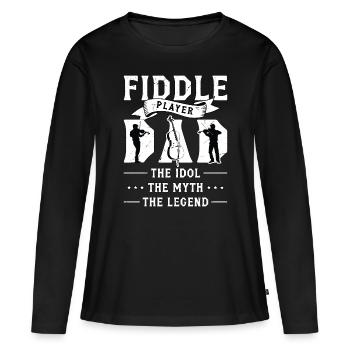 Fiddle Player Dad The Idol The Myth Violinist - Women's Premium Organic Long Sleeve Shirt - black - Front - Julia (174cm)