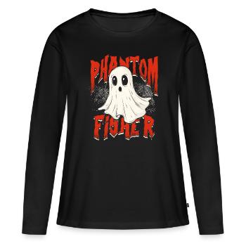 Appât fantôme Halloween Parapsychologie - T-shirt manches longues Premium bio Femme - noir - Devant - Julia (174cm)