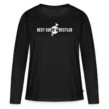 Lutteur de sumo Sumo Fighter - Meilleur lutteur de sumo - T-shirt manches longues Premium bio Femme - noir - Devant - Julia (174cm)