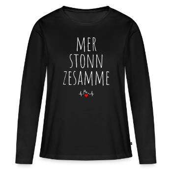Cologne Mer Stonn Zesamme Dom Karneval Kölsch Kölner - T-shirt manches longues Premium bio Femme - noir - Devant - Julia (174cm)