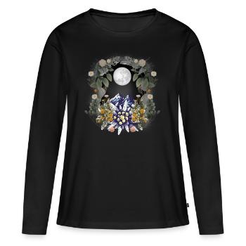 Mountains Mountain Mountains Mountaineering Austria Tyrol - Women's Premium Organic Long Sleeve Shirt - black - Front - Julia (174cm)