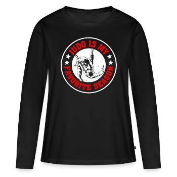 Judo Is My Favorite Season - Judo Fighter Judo Fig - Frauen Premium Bio Langarmshirt - Schwarz - Vorne - Julia (174cm)