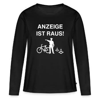 La publicité est out humour drôle plaisir - T-shirt manches longues Premium bio Femme - noir - Devant - Julia (174cm)