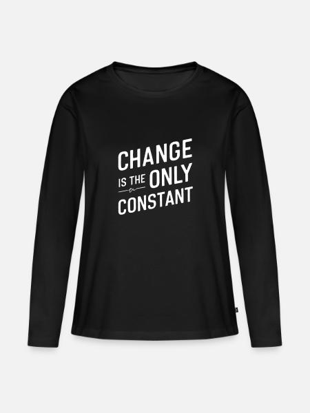 Veränderung ist die einzige Konstante - Frauen Premium Bio Langarmshirt - Schwarz