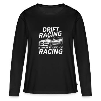 Drift-Rennen sind die beste Art von Rennen - Frauen Premium Bio Langarmshirt - Schwarz - Vorne - Julia (174cm)