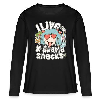 Korean Drama Enthusiast Exclusive Collection Gifts - Frauen Premium Bio Langarmshirt - Schwarz - Vorne - Julia (174cm)
