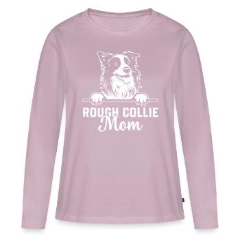 Rough Collie Mom Rough Collie Dog Lover Rough Coll - Frauen Premium Bio Langarmshirt - Altrosa - Vorne - Julia (174cm)
